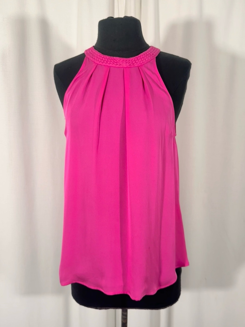 Joie Fuchsia Silk Halter Neck Blouse